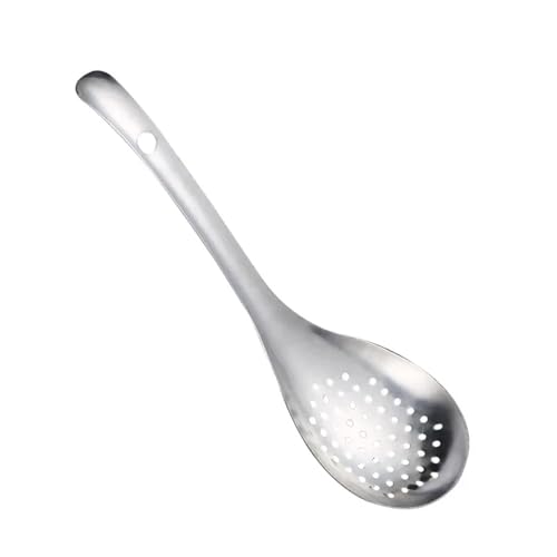 Filtros de acero inoxidable. Colador de acero inoxidable 304, cuchara, colador de cocina, cuchara, filtro, colador, cuchara for alimentos, colador perforado, colador de alimentos(S 23x6.5cm)