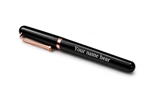 Image of Customized Metal Ballpoint Pen with Free Name Engraving | Premium Personalized Pen for Office, Gifting & Professionals (Silver,Black)