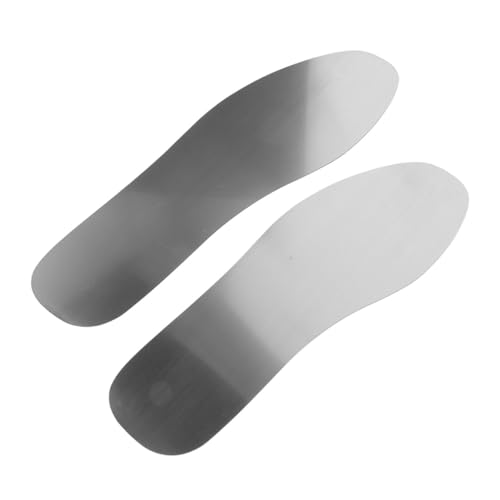 VALICLUD 2 piezas Plantillas de Acero Inoxidable Antiperforación para Calzado de Trabajo Unisex Resistentes y Delgadas para Botas y Zapatos Insertos Metálicos Protectores para Senderismo y