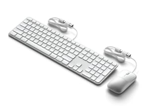Image of Satechi Slim CLX3 Wired Keyboard & Mouse Combo, USB-C, Silver