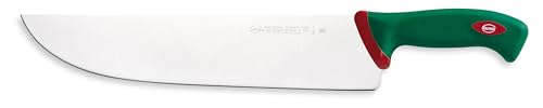 Sanelli Premana Professional Coltello Affettare, Acciaio Inossidabile, Verde/Rosso, 46 x 3 x 6.5 cm