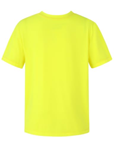 Spring&Gege Boys and Girls UPF 50+ Quick Dry Short Sleeve Neon T Shirts Kids Rash Guard Athletic Workout Tees3