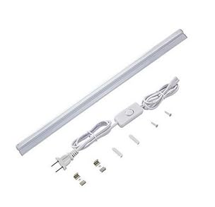 Tengyuan LED蛍光灯 20W形 器具一体型 T5 直管型 10W 60cm 高輝度 6500K昼光色 キッチン用ラ ledバーライト ベースライト 壁掛け 棚下 軽量 電源コード付き 省エネ コンセント 取付簡単 多目的 洗面所/クローゼット/台所/壁面/ガレージ