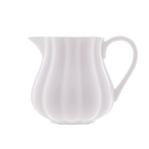 Leiteira de Porcelana Pétala Branca Matt 220ml - Wolff