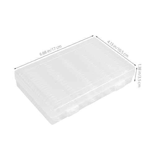 Caja organizadora transparente para cápsulas de monedas miniatura 2