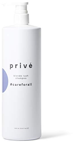Privé Blonde Rush Shampoo ( 32 Fluid Ounce / 946 Milliliter ) - Unparalleled Shine to Your Blonde Hair to Keep Your Blonde Catwalk Cool and Fabulous