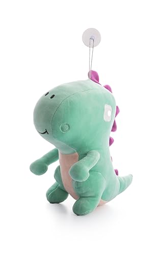 Image of Dimpy Stuff Dino Plush Toy - Green 23 cm (9 inch) - Ultra-Soft Squishy Nursery Decor Children