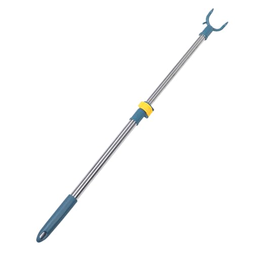 MUCKLILY Asta Telescopica in Acciaio Regolabile per Armadio Bastone Appendiabiti Estensibile con Blocco di Sicurezza Supporto Stendibiancheria Blu per Lavanderia e Guardaroba per Abiti