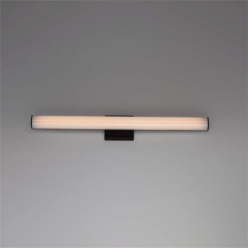 Image of Maxim Lighting Rail 24 inch Bath Vanity Light | Black Aluminum Finish | Transitional Indoor Light Fixture | Ideal for Bathrooms & Powder Rooms | Dimmable Damp Rated | Home Decor Light Fixture | 52102BK