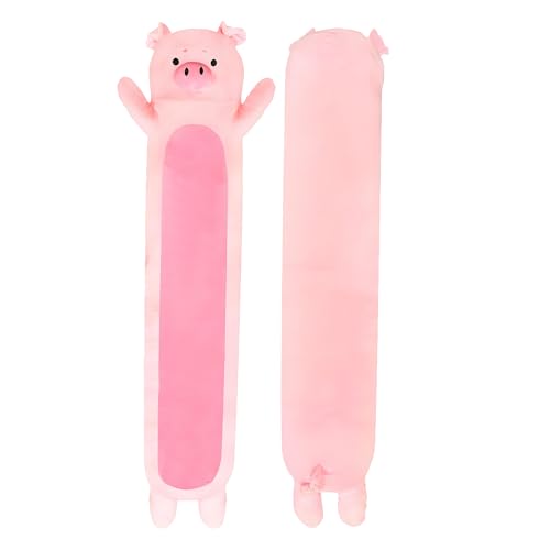 Big Pig Plush Body Pillow for Kids | Long Stuffed Animal Cuddle Pillow | Soft Hugging Toy | Plushie Gift for Girls & Boys | Long Plush Body Pillow for Sleep & Comfort | Medium, 35 Inches