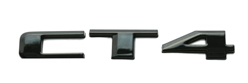 Image of 1x CT4 Rear Trunk Decklid Letter Adhesive Badge Emblem Nameplate Decals Fit for CT4 Sport (Glossy Black)