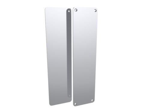 Door Push Finger Plate Protector Acrylic Panel with Screw Holes (650x75mm, Mirror)