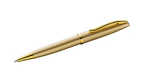 Pelikan Kugelschreiber Jazz Noble, Gold, für Rechtshänder und Linkshänder, eleganter Metall-Kugelschreiber, in Faltschachtel, 821643