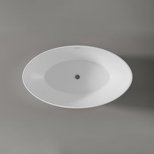 BERNSTEIN Freistehende Badewanne aus Sanitäracryl Wanne mit Doppelwandiger Konstruktion 175 x 100 x 58 cm - 5 Jahre Garantie - Standbadewanne Destino in Weiß glänzend, Acryl-Wanne – Bild 5