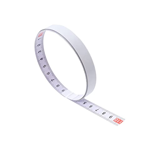 COOLHIYA スチール製マイタートラックテープ 自己粘着式法定規 木工用スケール 自由に切断可能 耐摩耗性 目盛り付き属テープ