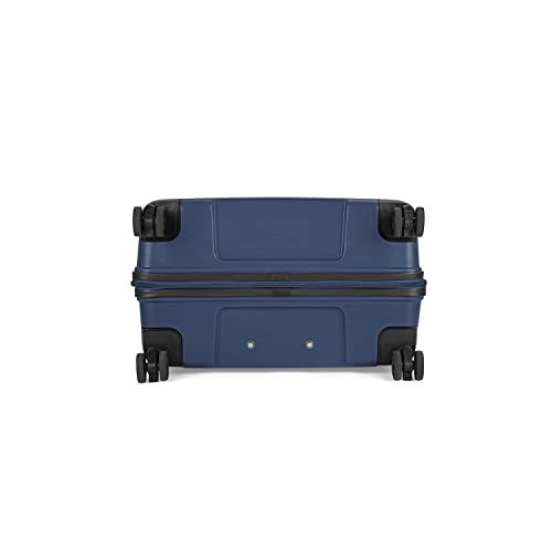 Image of Aristocrat Jude 56Cm Polyester Hard-Sided Small Cabin Spinner Luggage Trolley Bag with 8 Wheels (Blue)