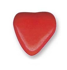 Sachet 250g dragées Grand COEUR GM chocolat 2cm - ROUGE brillant