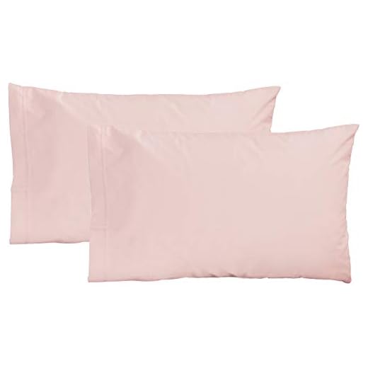 Iride by Perlarara Lot 2 taies d’oreiller pour oreiller de berceau d’enfant, 100 % pur coton, 40 x 60 cm, lavable rose