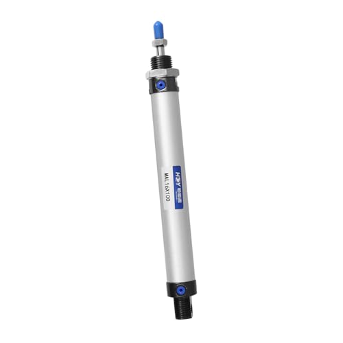 OFFIGAM Double Acting Pneumatic Air Cylinder Bore Stroke Aluminum Alloy Single Rod Corrosion Resistant Mechanical Linear Actuator for Industrial Automation Random Color