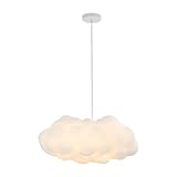 JONATHAN Y JYL9073A Zephyr 23" 2-Light Modern Contemporary Silk LED Cloud Pendant Bohemian, Minimalist, Coastal Bedroom Living Room, White