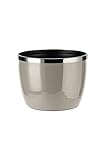 Gift Company Übertopf Saigon mit Metallring Eisen Sandstone Silber Höhe 17 cm, Geschenk, Blumentopf