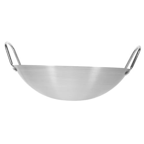 Wok de acero inoxidable VICASKY con doble asa y fondo redondo miniatura 1