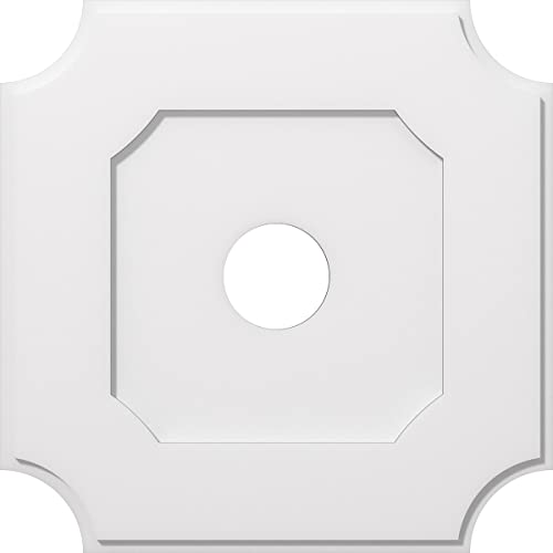 Image of Ekena Millwork CMP26LE-05000 Locke Architectural Grade PVC Contemporary Urethane Ceiling Medallions 26 inchOD x 5 inchID x 15 1 /2 inchC x 1 inchP