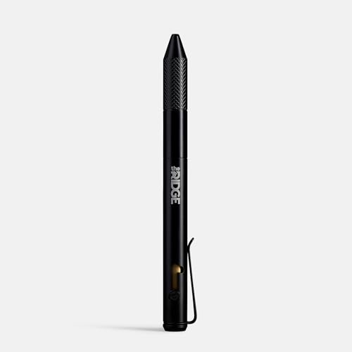The Ridge Bolt Action Ballpoint Pen - Retractable Compact Writing Instrument, Textured Grip and Inner Pressure Refill, Royal Black