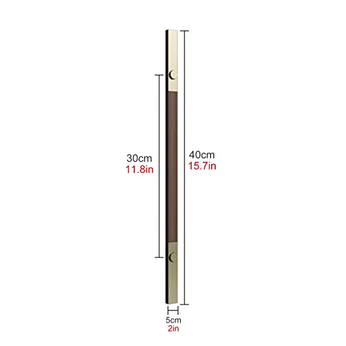 Poignée de porte double face noire de 40cm pour douche et cuisine