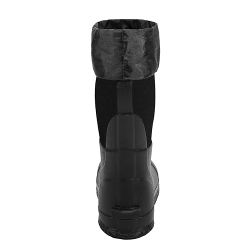 Ubon Men's Medium-High Waterproof Chloroprene Rubber Rain Boots for Farm and Garden Work3