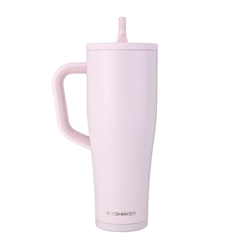 Image of Ice Shaker 40 oz Tumbler with Handle and Straw | 40oz Oakley | Cold for 30+ Hours | 2-in-1 Tumbler Shaker Bottle | Odor-Free 40 ounce Bottle for Water, Protein Shakes, Smoothies, Cocktails