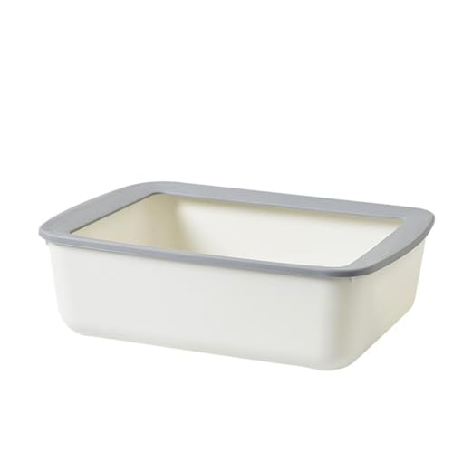 Arenero para gato desmontable semi cerrado blanco