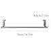 QUMIIRITY 2pcs Stainless Steel Bathroom Towel Rack Wall-Mounted Towel Holder 36cm Large Single Bar Tool-Free Door Hook for Kitchen and Bathroom Storage