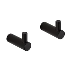 BVL 2er Set Wandhaken Schwarz Edelstahl