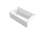 Kohler K-26108-LA-0 Entity 60' x 32' Alcove Bath, Left Drain, White