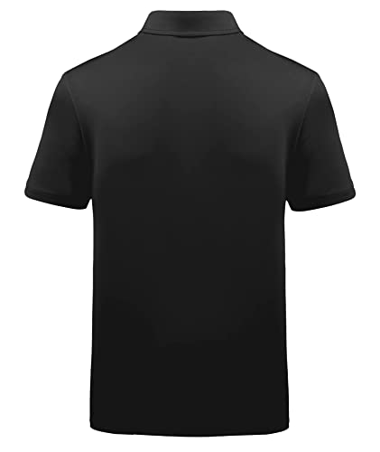 Little Beauty Men's Golf Shirts Short Sleeve Print Polo Shirt Athletic Casual Collared Top Tee Shirt Blue Black Geometric Xxl #TOP2