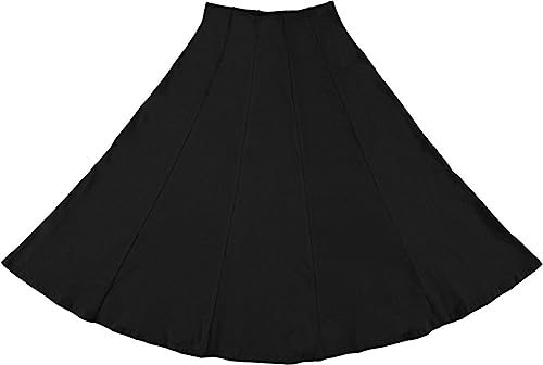 KIKI RIKI Maxi Panel Skirt with Elastic Waist for Womens/Teens 36 Inch Length
