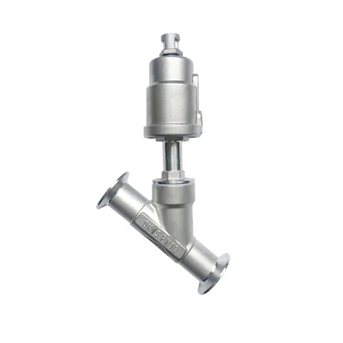 Vanne pneumatique DN15 normalement fermee en acier inoxydable a installation rapide pour fluides - 2