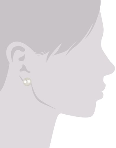 Image of Anne Klein Women's Pearl Stud Earrings, Layered Statement Fashion Jewelry for Everyday and Evening Wear