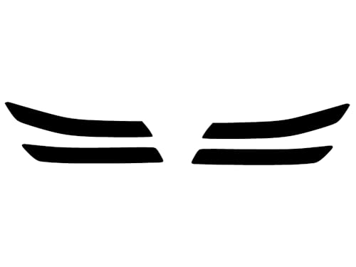 Rvinyl Headlight Protection Film Covers Compatible with Genesis GV80 2021-2025 - Blackout Smoke