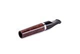 Kurze Zigarettenspitze, 7.6 cm, Metallkühlungsfilter innen, wahlweise in Regular, Slim oder Extra Slim Größe, ideal für handgerollte Zigaretten (REGULAR, Mahagoni)