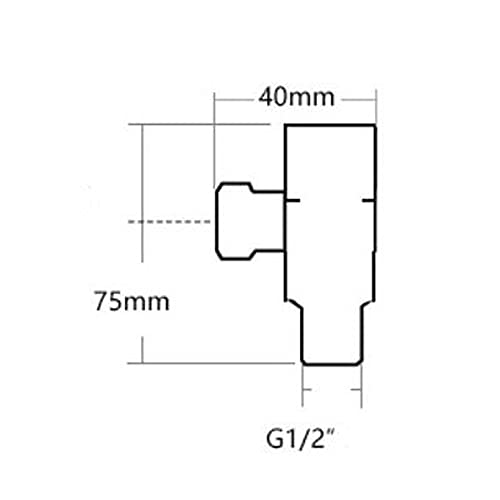 Valve d'angle en cuivre avec vanne d'arrêt quart de tour fluide - 5