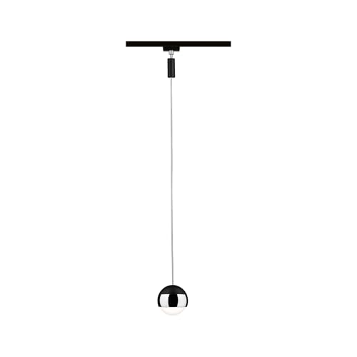 Paulmann 96808 URail LED Suspension Capsule II 400 lm 6, 3 W 2700 K dimmable 230 V noir mat, chrome système de rails
