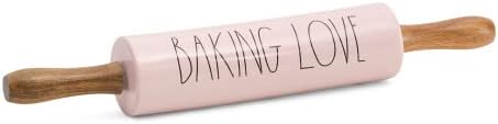 Rae Dunn by magenta Rolling Pin (18, Baking Love/Pink)