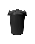 ORGANIZED 50L Heavy Duty Plastic Storage Bin with Locking Lid for Food Grade Container for Animal Feed Garden Waste & Commercial Use Durable Weather Resistant Bin