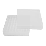 FUNOMOCYA 81グリッド線 極低温対応 チューブボックス 製 試験管ホルダー 小型チューブ冷凍庫収納 オーガナイザー ラボ用サンプル保管