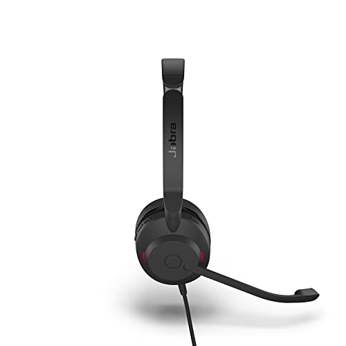 Jabra Evolve2 30 UC Wired On-Ear Headset, USB-A, Stereo, Black - Lightweight, Portable With 2 Built-in Microphones, Superior Audio and Reliable Comfort