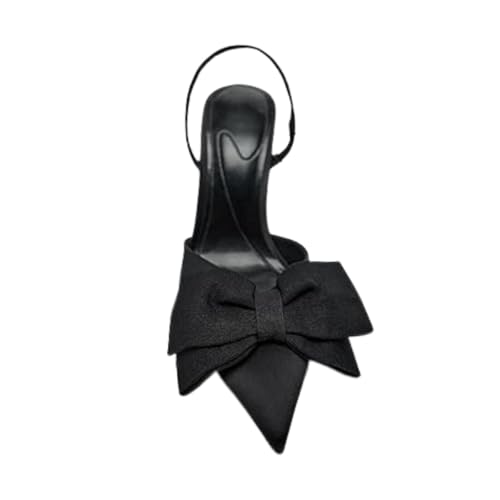 Womens Pumps Slingback Heels with Bow, Ankle Strap Pointed Closed Toe Cute Stiletto Heels for Women Dressy2