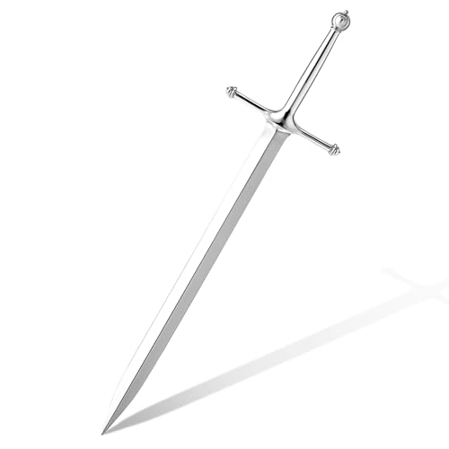 JIEYAO Brieföffner Schwert Edel Brieföffner Metall Briefumschlagöffner Messer Silber Umschlagschneider Umschlagöffner Geschenkpapierschneidemesser für Büro Zuhause Schulbedarf
