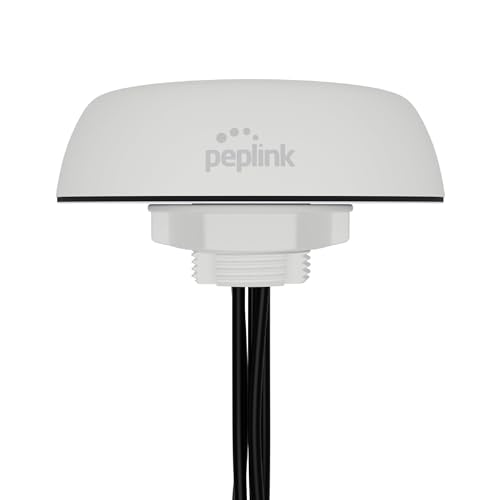 Peplink Cellular Antenna Mobility 40G | 5G/LTE Ready 4x4 MIMO Multi Band External Router Computer Networking Antenna System with GPS Receiver | Robust IP68 Rating, SMA | 6.5ft, White